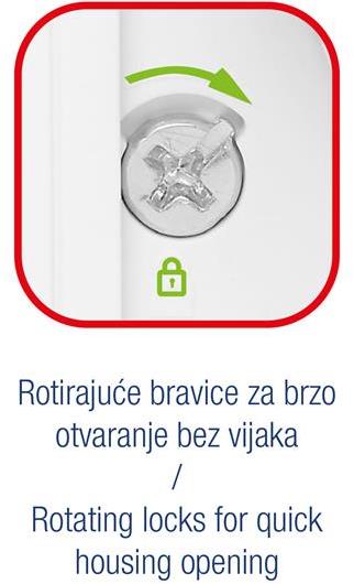 Сериен ключ за открит монтаж IP55 цвят Бял Bura Commel