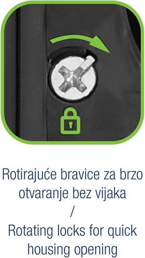 Бутон с подсветка за открит монтаж IP55 цвят Антрацит Bura Commel