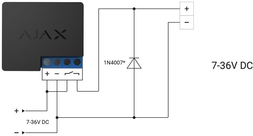 Микромодул Smart реле 1х On/Off 5A 7…36Vdc, Relay Ajax