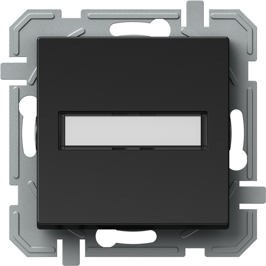 Бутон с подсветка и етикет цвят Черен Logiq TEM