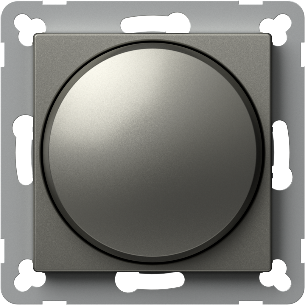 Димер ротативен R=10-250W LED=0-100VA цвят Титан Logiq TEM