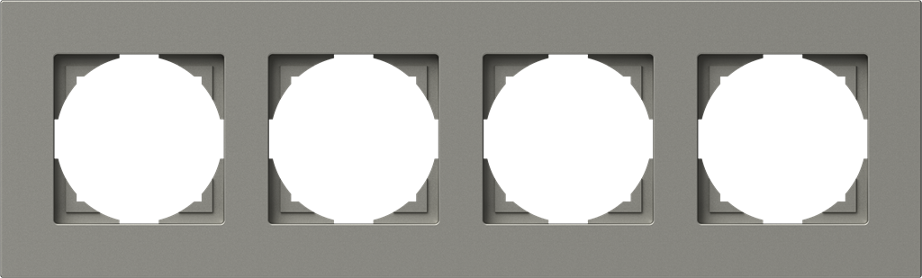 Рамка 4х цвят Титан Flat Logiq TEM