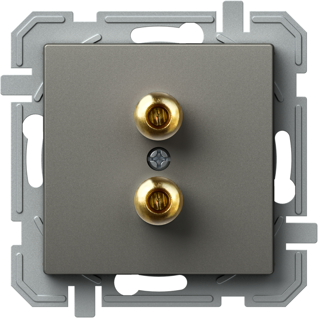 Розетка за тонколони двойна цвят Титан Logiq TEM