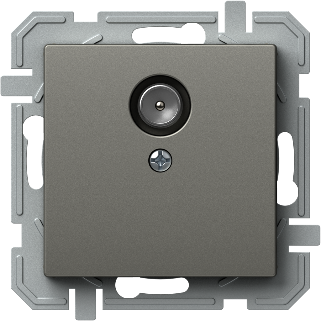 Розетка TV крайна 0dB цвят Титан Logiq TEM