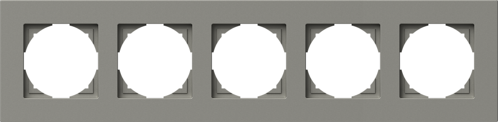 Рамка 5х цвят Титан Flat Logiq TEM