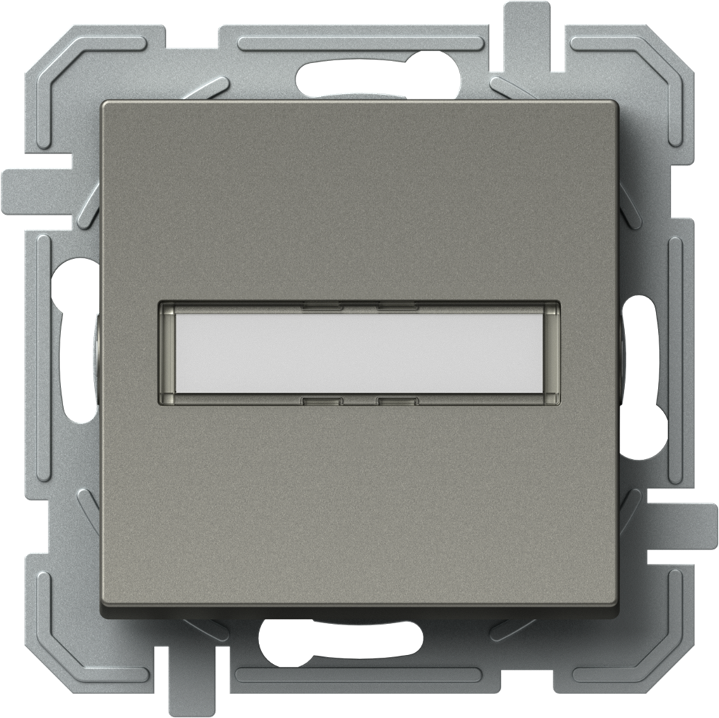 Бутон с подсветка и етикет цвят Титан Logiq TEM