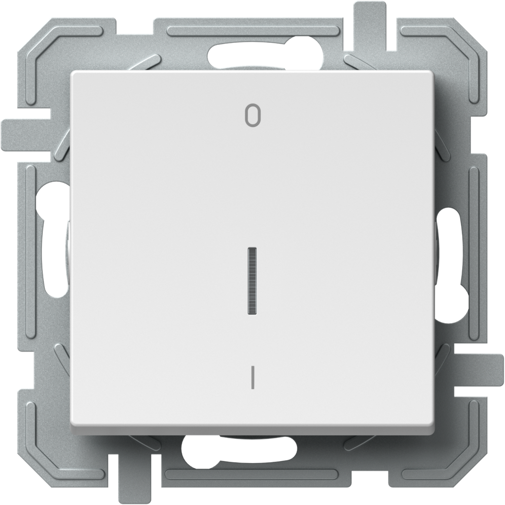 Двуполюсен ключ 16А с индикатор цвят Бял Logiq TEM