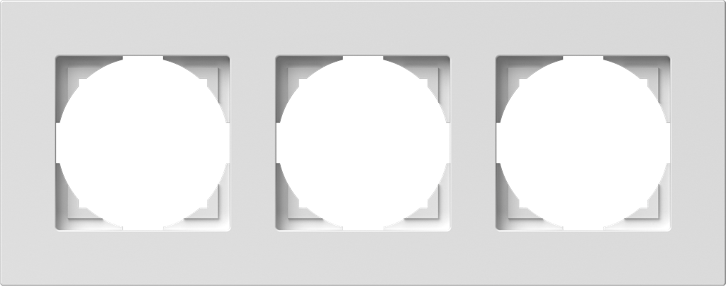 Рамка 3х цвят Бял Flat Logiq TEM
