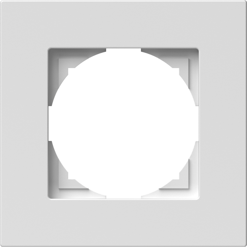 Рамка 1х цвят Бял Flat Logiq TEM