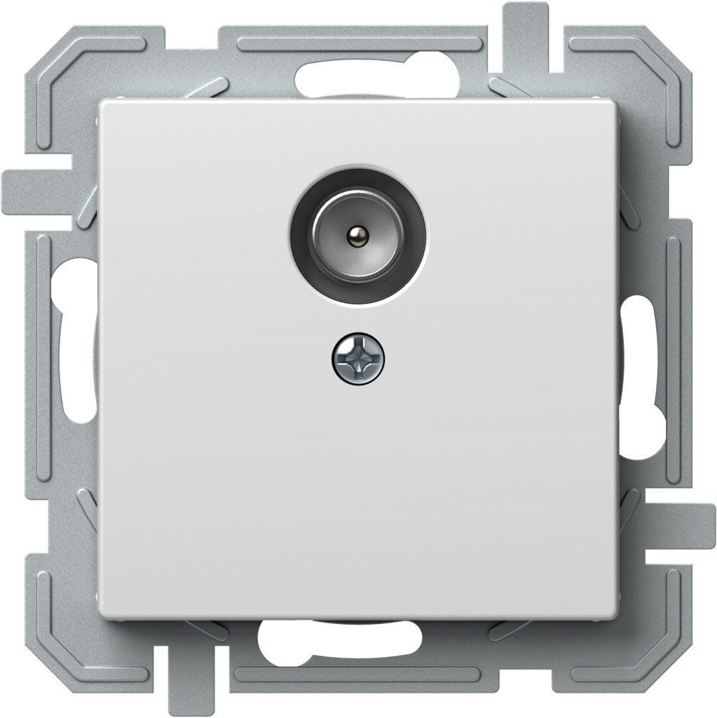 Розетка TV крайна 0dB цвят Бял Logiq TEM