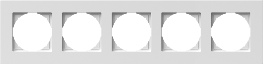 Рамка 5х цвят Бял Flat Logiq TEM