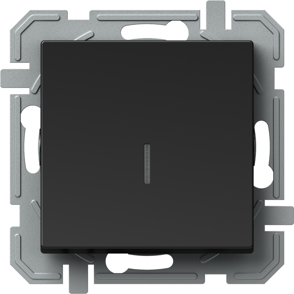 Еднополюсен ключ с подсветка цвят Черен Logiq TEM