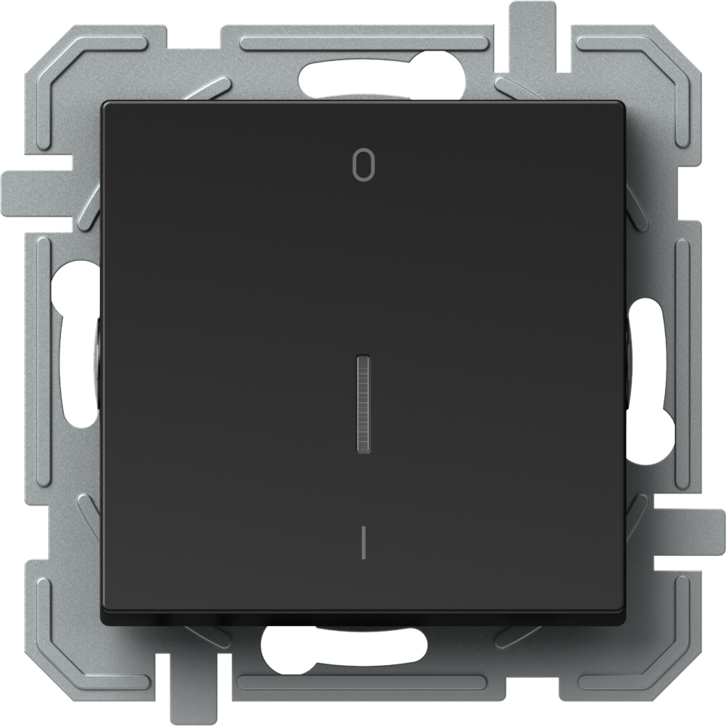 Двуполюсен ключ 16А с индикатор цвят Черен Logiq TEM