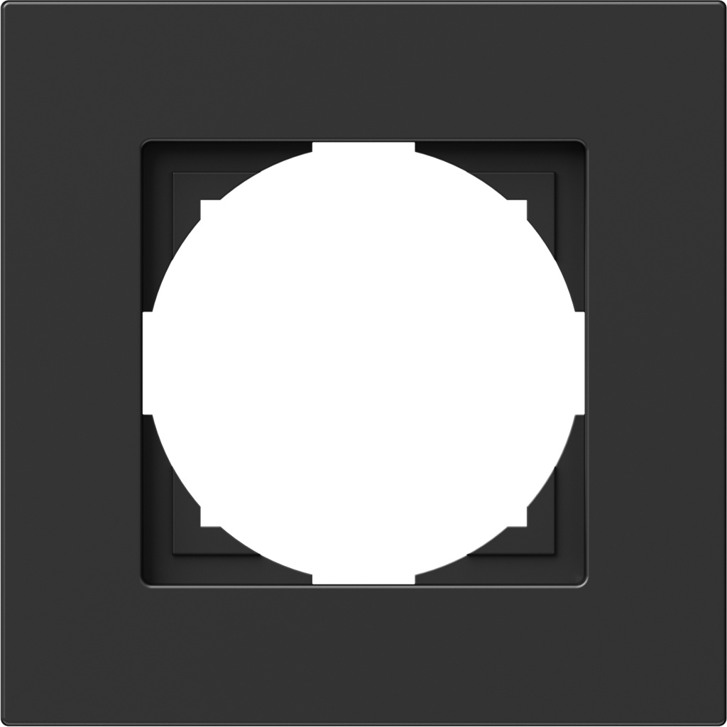 Рамка 1х цвят Черен Flat Logiq TEM