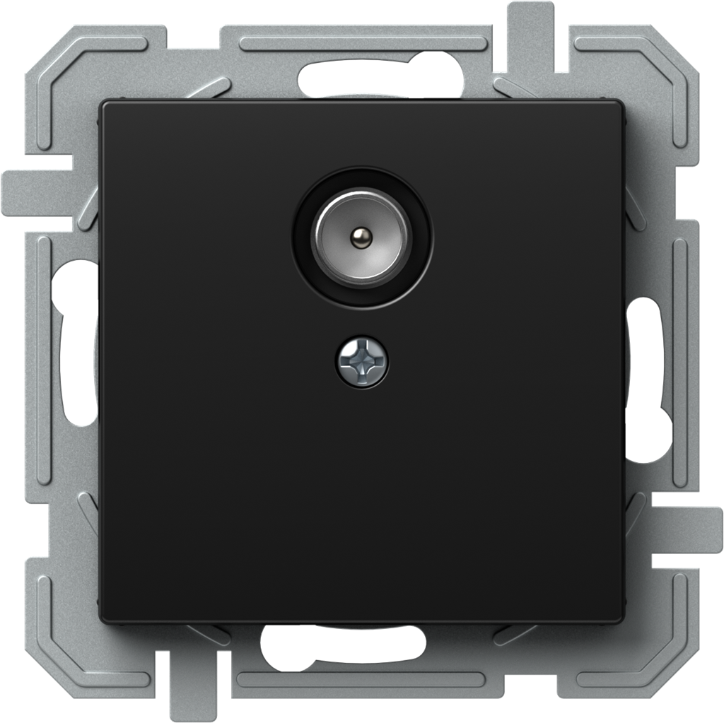 Розетка TV крайна 0dB цвят Черен Logiq TEM