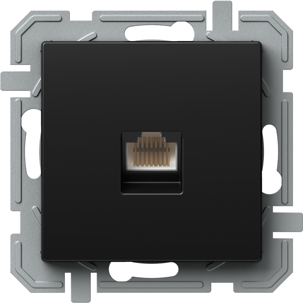 Розетка RJ45 UTP cat.5е цвят Черен Logiq TEM