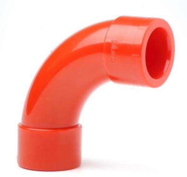 Ъгъл неотваряем за аспирационна тръба Ø25 червен Xtralis Honeywell
