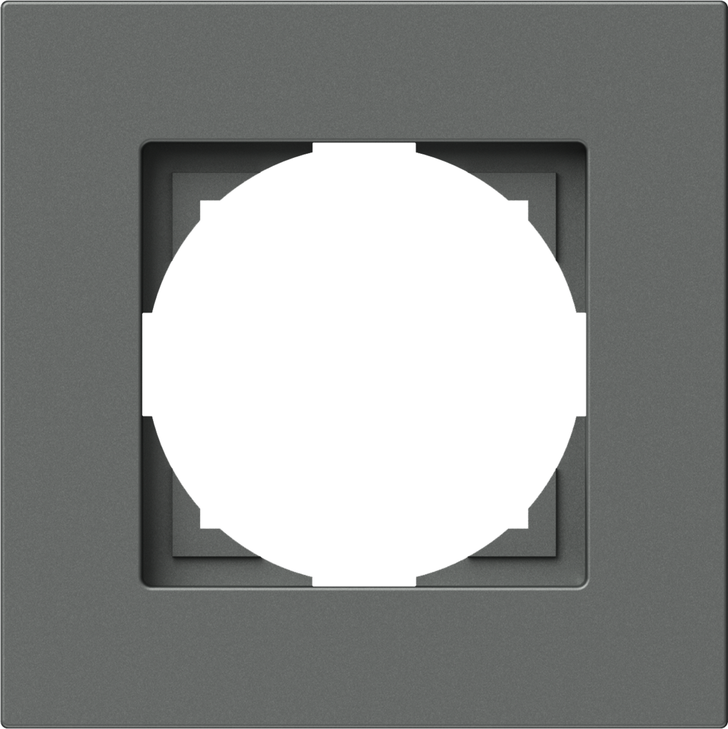 Рамка 1х цвят Антрацит Flat Logiq TEM