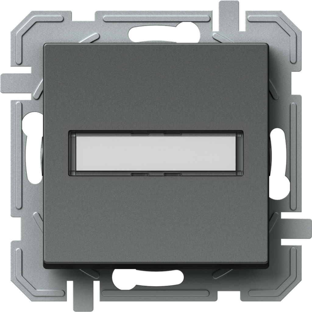 Бутон с подсветка и етикет цвят Антрацит Logiq TEM