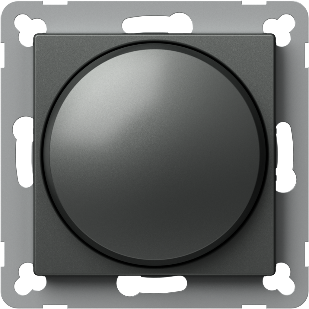 Димер ротативен R=10-250W LED=0-100VA цвят Антрацит Logiq TEM