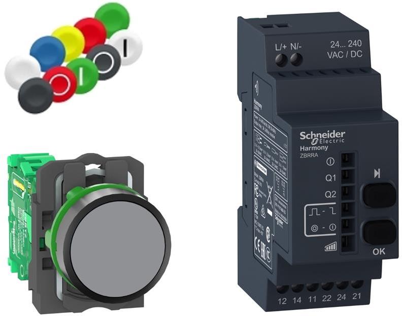 Комплект радио бутон и приемник Ø22mm XB5 SE