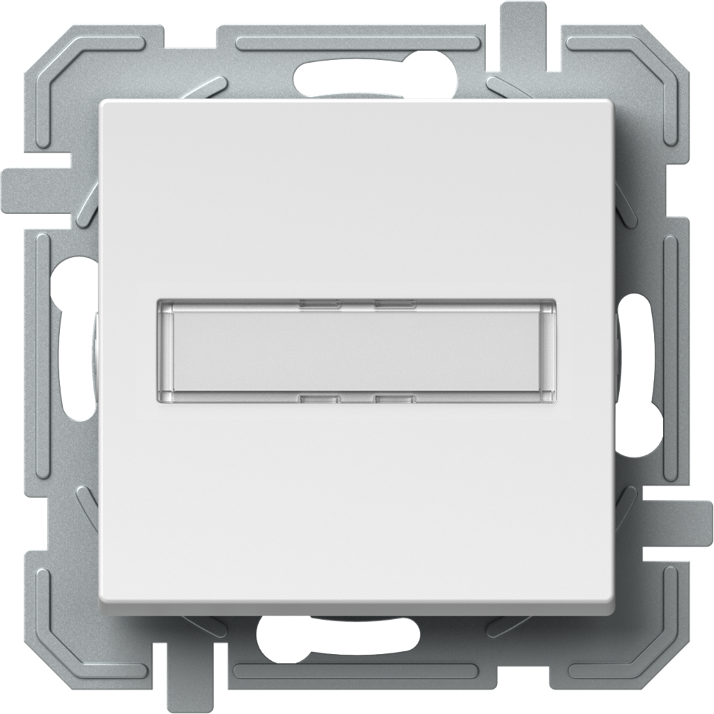 Бутон с подсветка и етикет цвят Бял Logiq TEM