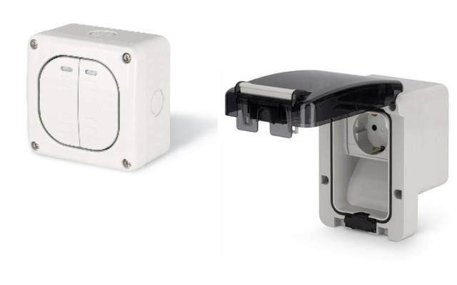 Влагозащитени ключове и контакти Scame