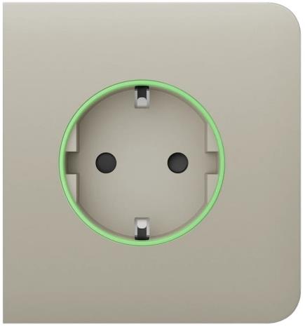 Лицев панел за контакт Smart шуко страничен, крем, SideCover Ajax