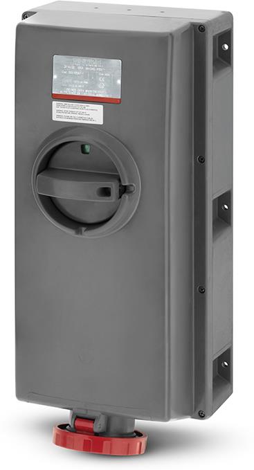 Взривозащитен контакт 3P+Е 125A EX II 3D зона 22 с мех. блокировка IP66/IP67 IK10 Scame