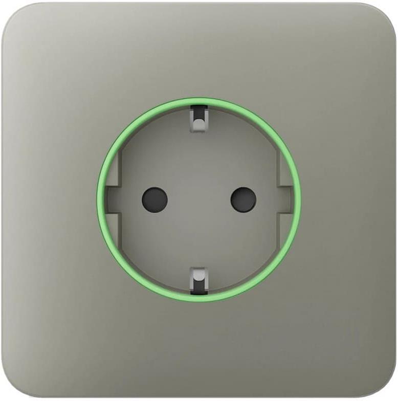 Лицев панел за контакт Smart шуко самостоятелен, маслина, SoloCover Ajax