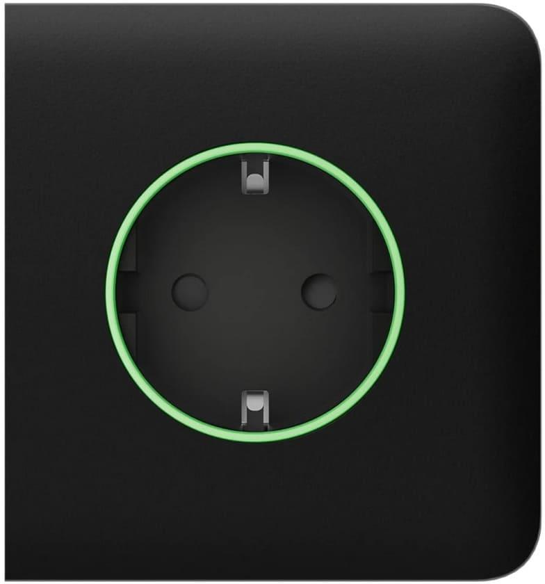 Лицев панел за контакт Smart шуко страничен, черен, SideCover Ajax