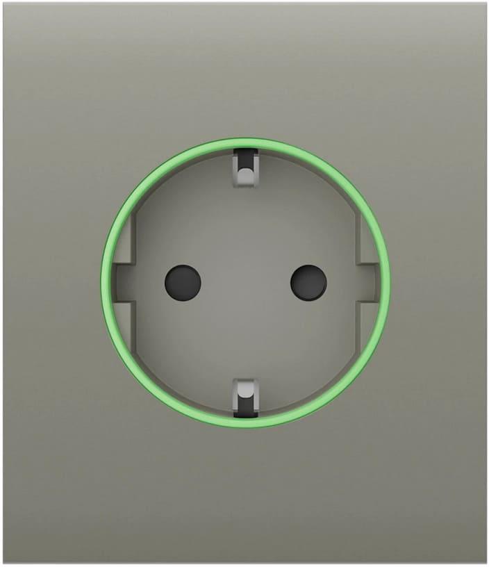 Лицев панел за контакт Smart шуко централен, маслина, CenterCover Ajax