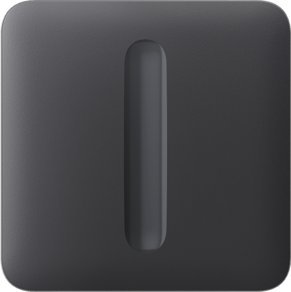 Лицев панел за Smart димер самостоятелен, графит, SoloButton Ajax