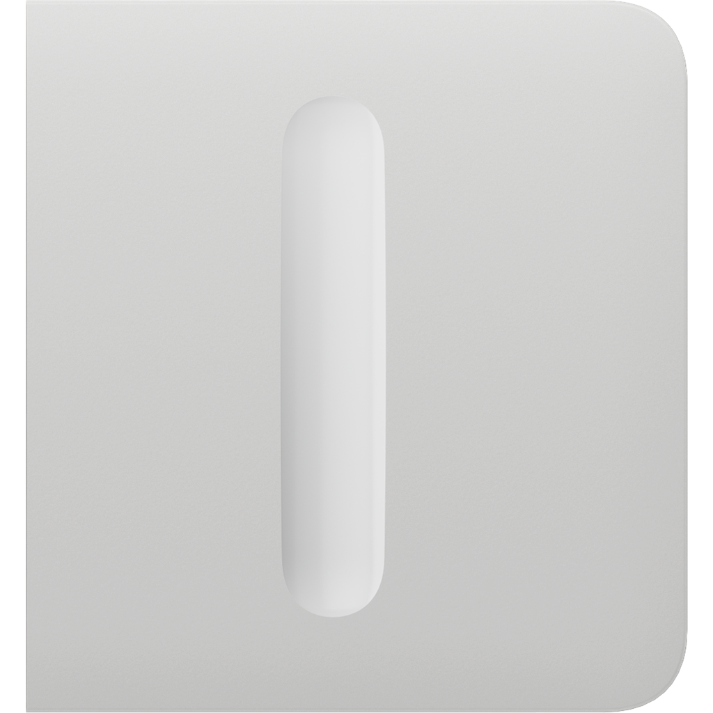 Лицев панел за Smart димер страничен, бял, SideButton Ajax