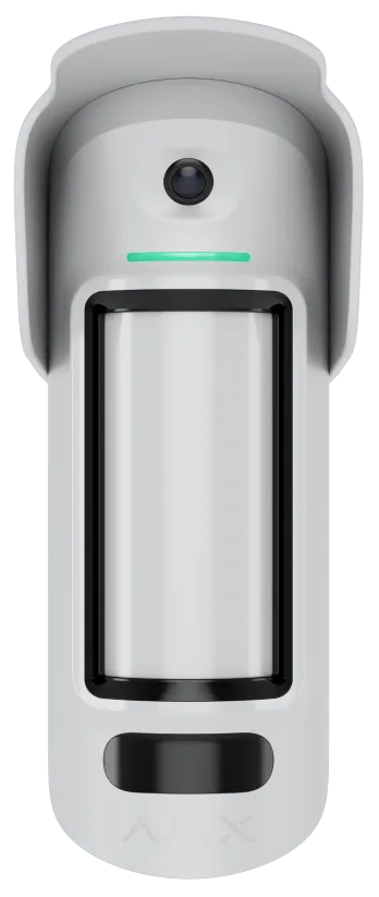 Безжичен датчик за движение PIR+MW с визуална верификация (PhOD), 90°, обхват 15m @ h=4m, IP55, бял, MotionCam Outdoor Ajax