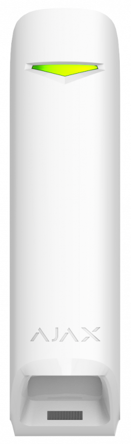 Безжичен датчик за движение PIR, 6°, обхват 15m @ h=2.4m, IP50, бял, MotionProtect Curtain Ajax