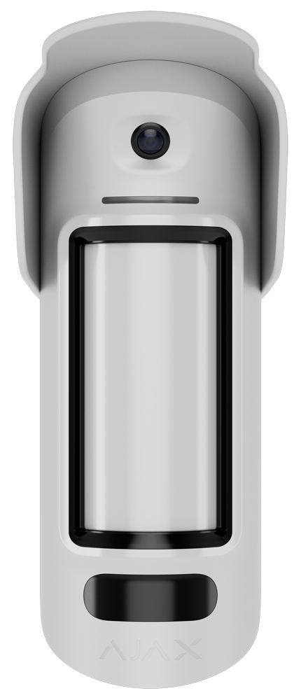 Безжичен датчик за движение PIR с визуална верификация, 90°, обхват 15m @ h=1.3m, IP55, бял, MotionCam Outdoor Ajax