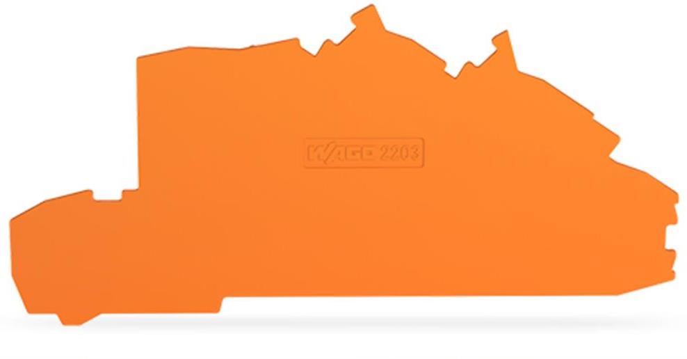 Крайна капачка 2.5мм2 оранжева за редова клема с бутон TOPJOB® S Wago