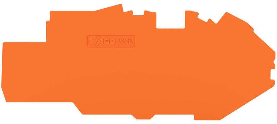 Крайна капачка 16мм2 оранжева за редова клема с бутон TOPJOB® S Wago