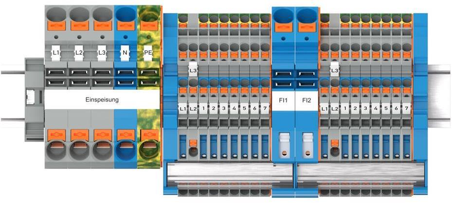 Главен разпределителен панел с бутон серия TOPJOB® S FI Wago