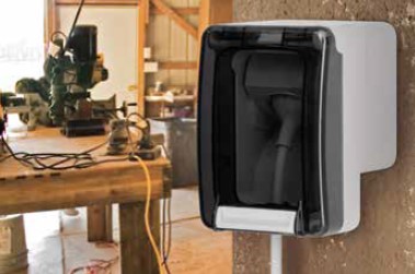 Контакт шуко 16A за открит монтаж с детска защита IP66 при включен консуматор серия Protecta, Scame