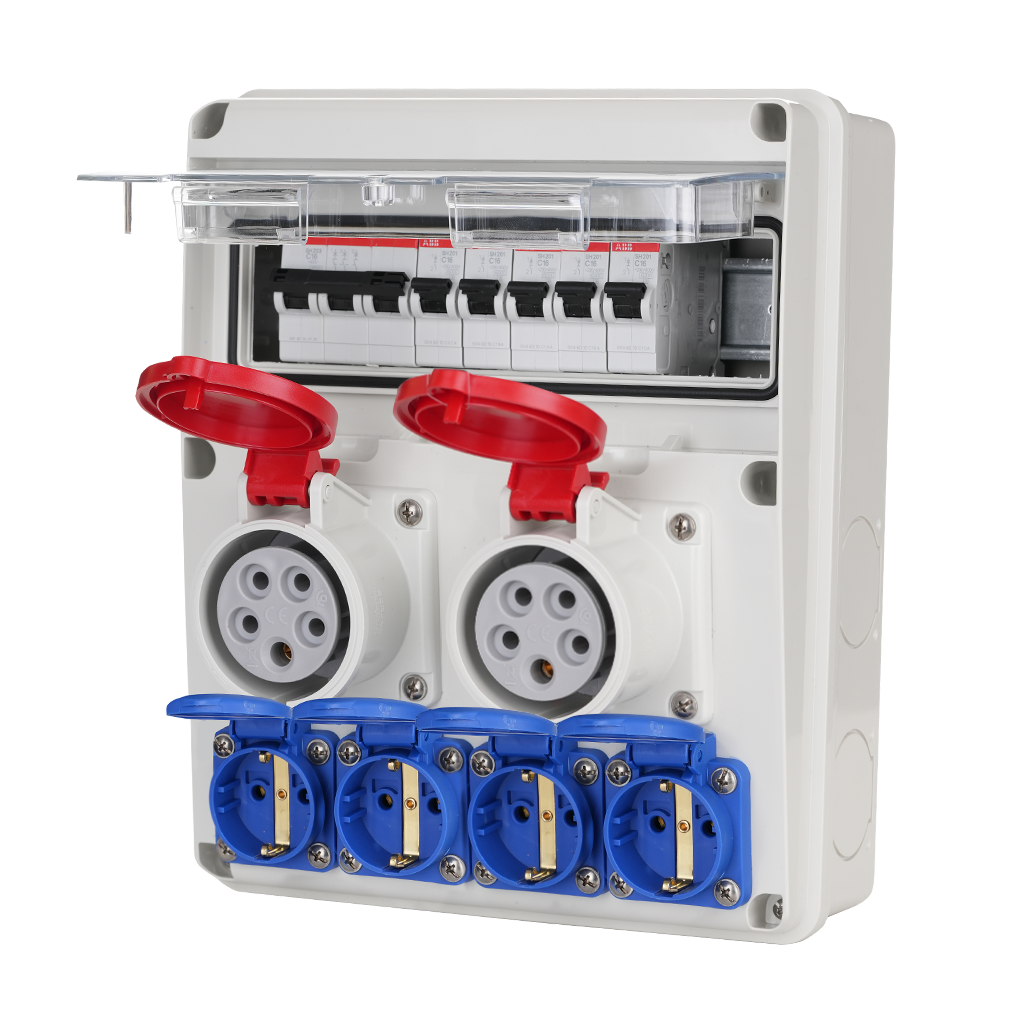 Табло 633.2046 тип B сглобено с индустриални контакти Scame и токови защити ABB