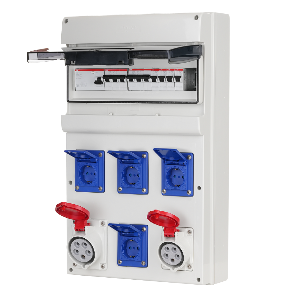 Табло 672.5616 тип А сглобено с индустриални контакти Scame и токови защити ABB