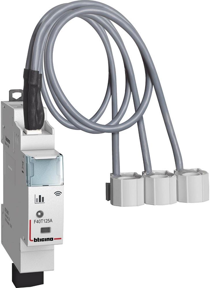 Трифазен Smart мерител за ИНДИРЕКТНО мерене на ел. енергия, за DIN монтаж 1 мод, Bticino с Netatmo