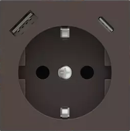 Лицев панел за контакт шуко и USB A+C 55x55 Fenix Cocoa Orinoco EKINEX