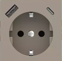 Лицев панел за контакт шуко и USB A+C 55x55 Fenix Beaver Ottawa EKINEX