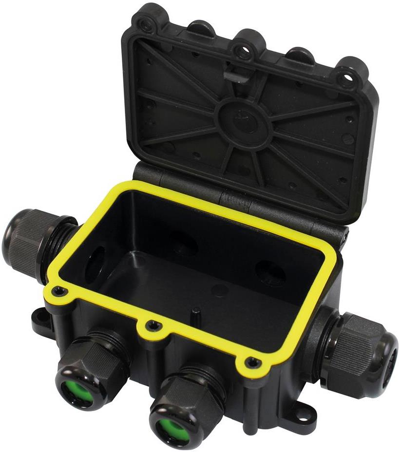 Разклонителна кутия 135x100x40мм IP68, с 6 щуцера Commel