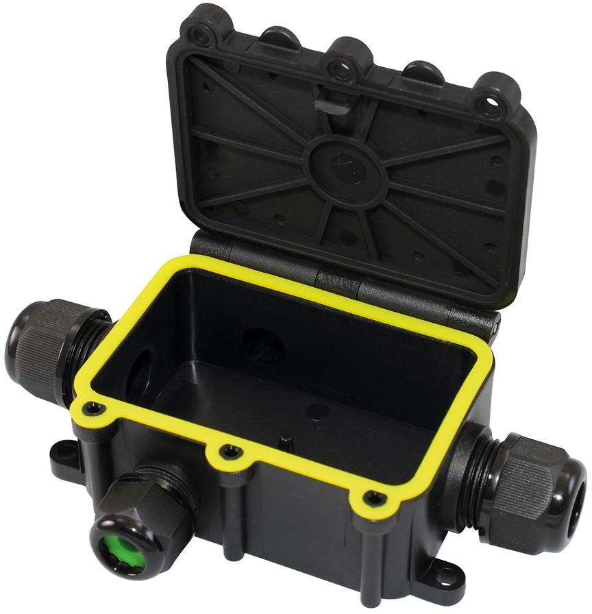 Разклонителна кутия 135x100x40мм IP68, с 4 щуцера Commel