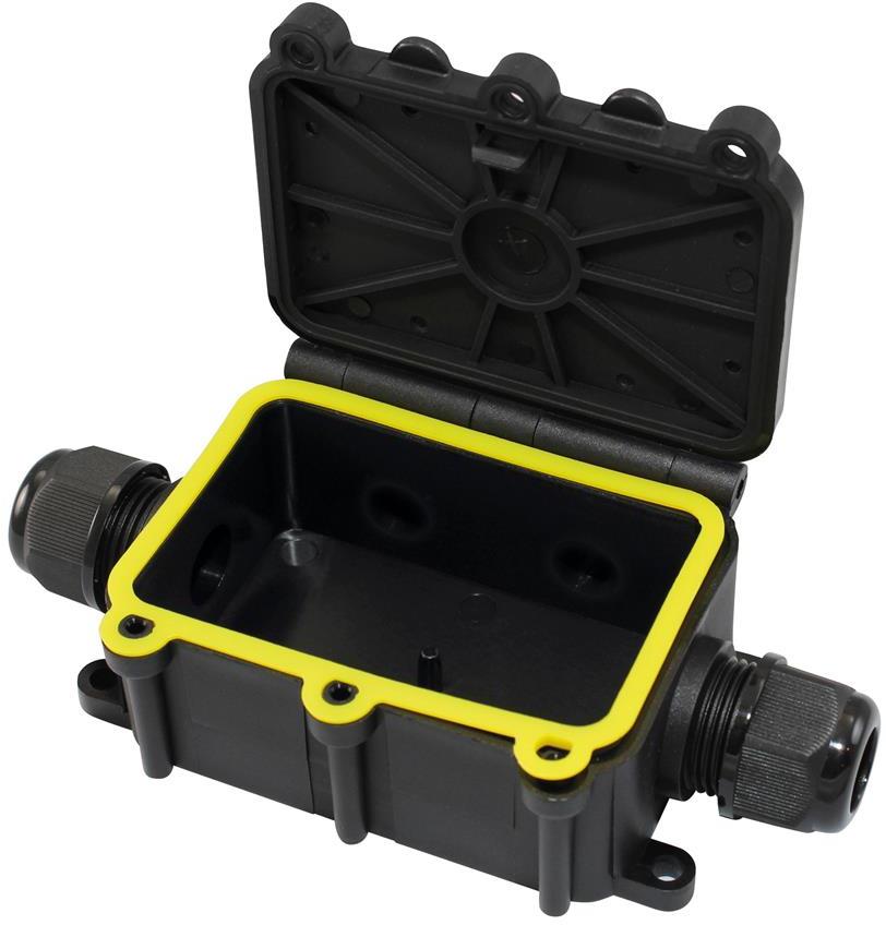 Разклонителна кутия 135x80x40мм IP68, с 4 щуцера Commel