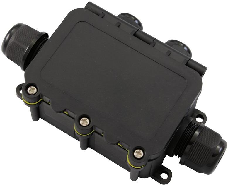 Разклонителна кутия 135x80x40мм IP68, с 4 щуцера Commel